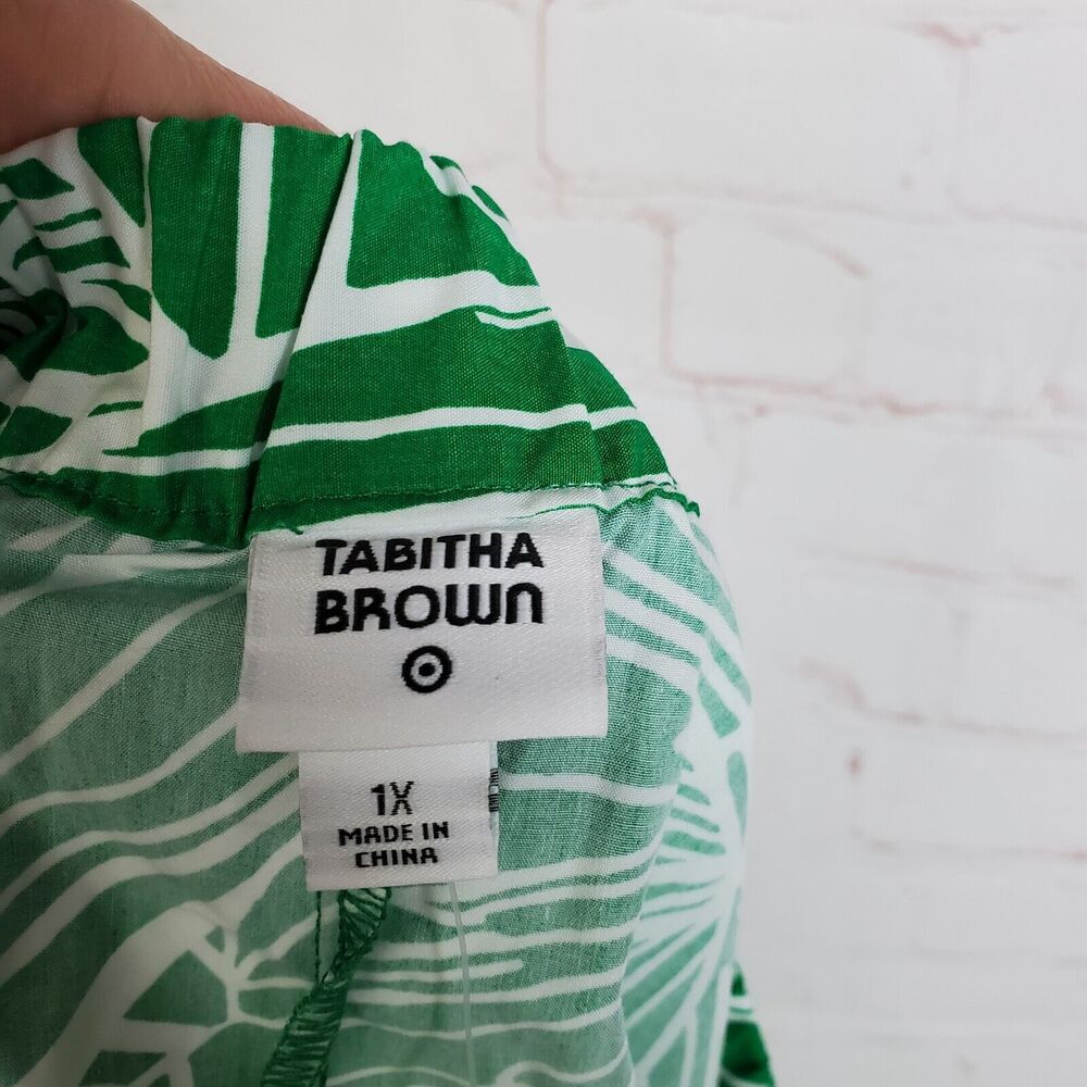 TABITHA BROWN x TARGET Tropical Floral Print Maxi Skirt Size 1X Green White NEW - Picture 9 of 13